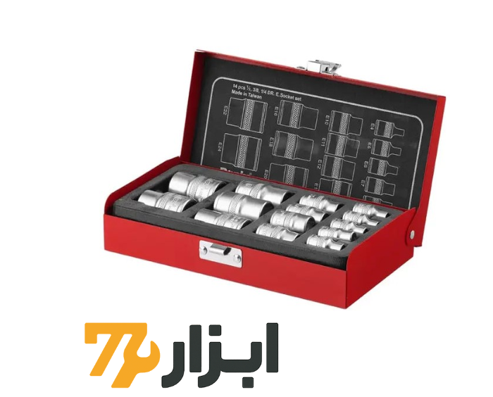 جعبه بکس ترکیبی 14 پارچه E رونیکس کد 2695 جعبه بکس ترکیبی 14 پارچه E رونیکس کد 2695